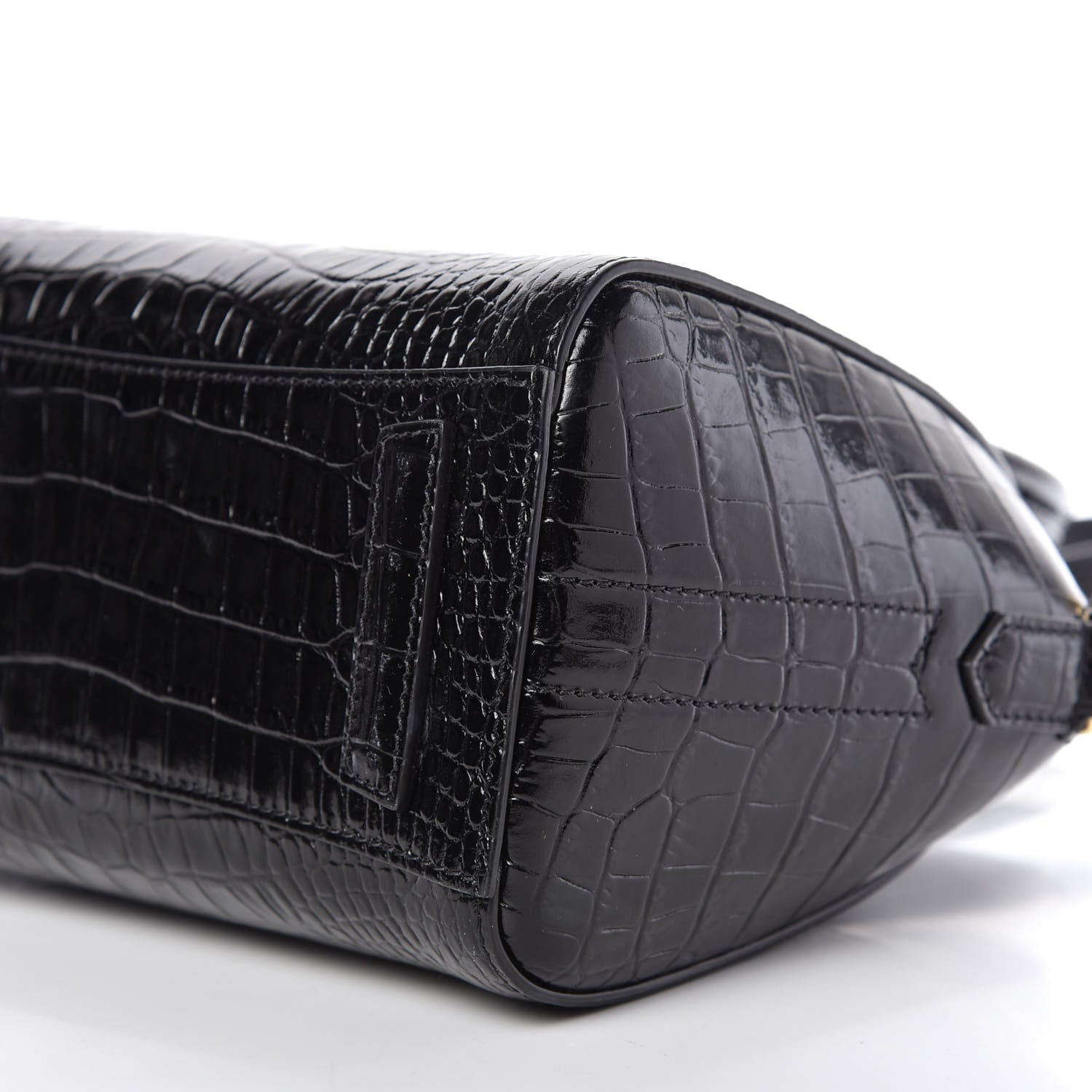 Givenchy Calfskin Crocodile Embossed Mini Antigona Black 7 of 9