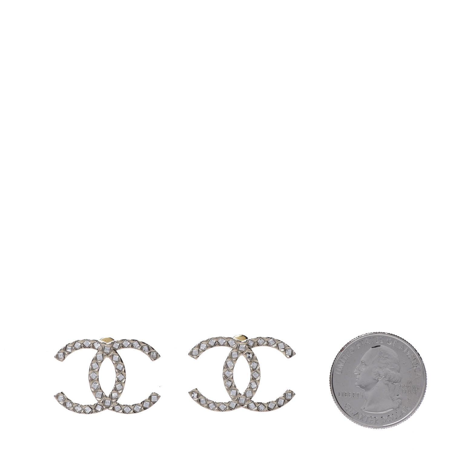 Chanel Baguette Crystal High Society CC Earrings Gold 2 of 5