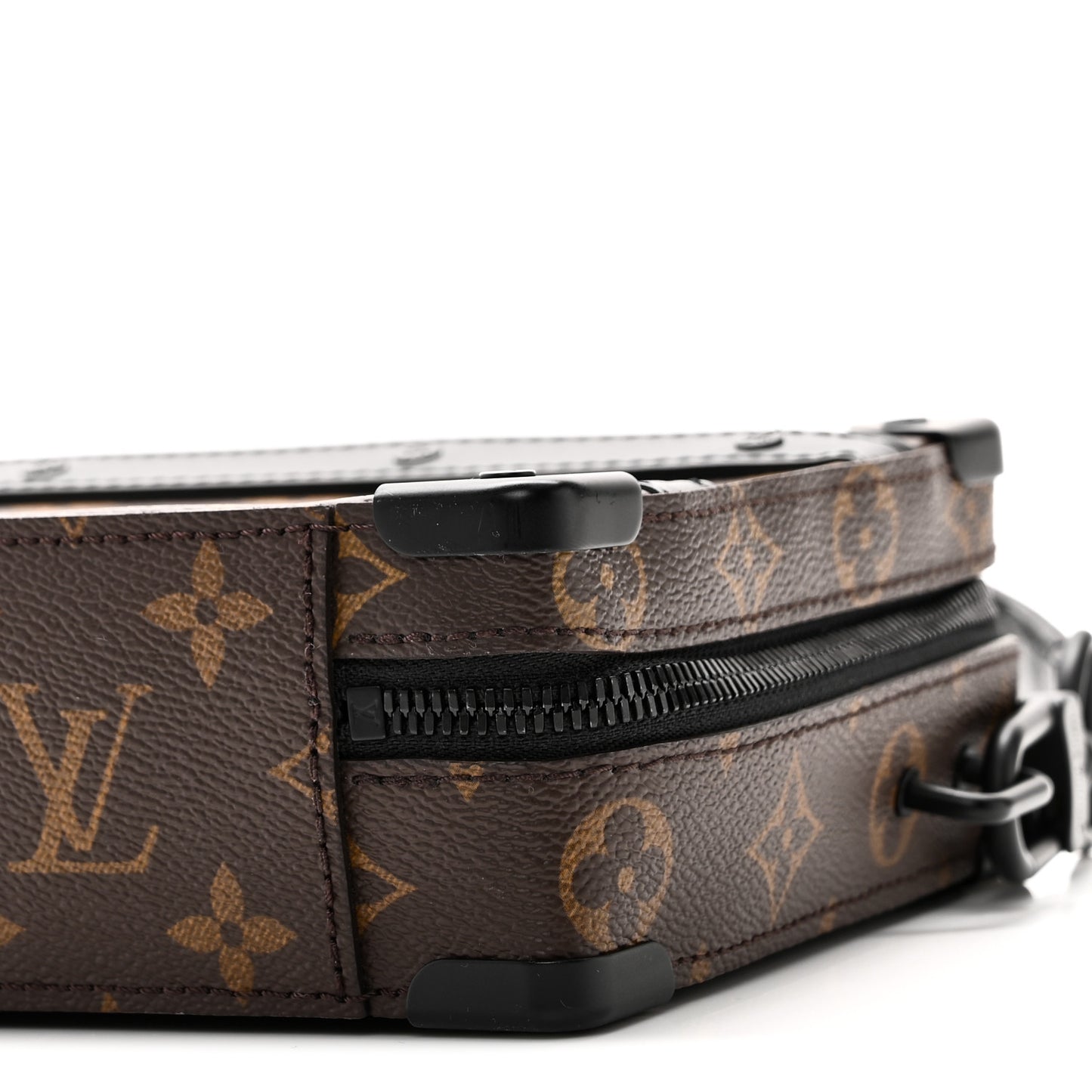 Monogram Macassar Handle Soft Trunk Black