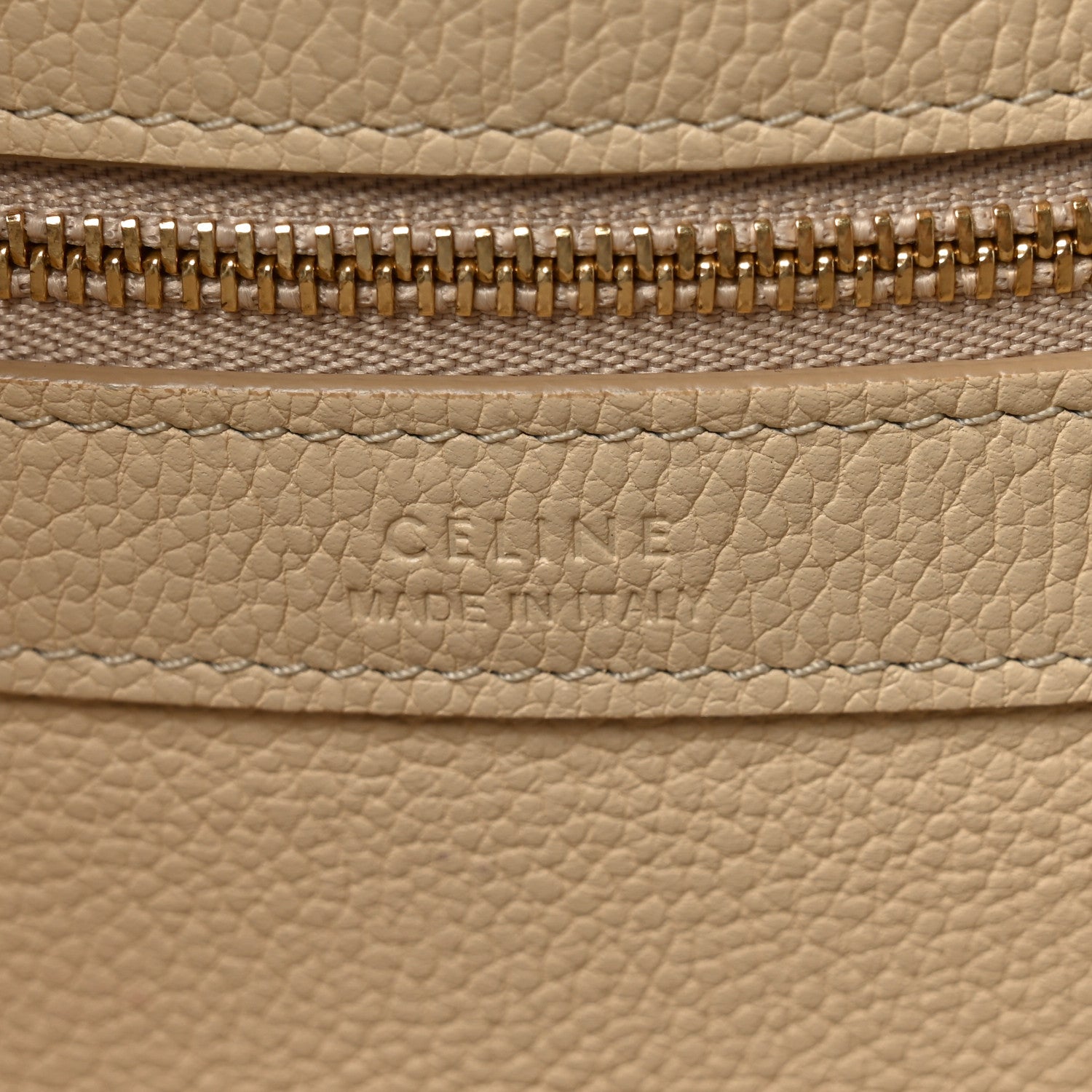 Celine Soft Grained Calfskin Small Belt Cabas Phantom  Beige 6 of 9