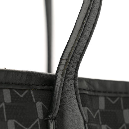 Moynat Calfskin Canvas 1920 M Monogram MM Tote Black 12 of 14