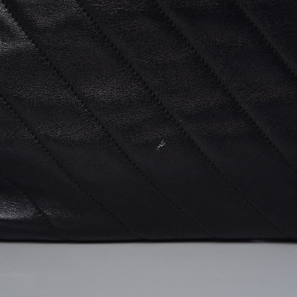 Chanel Lambskin Chevron Quilted Tote Black 14 of 16