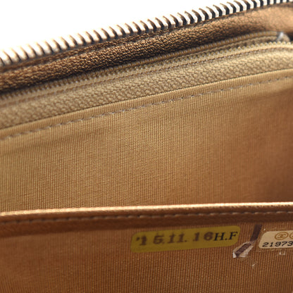 Chanel Metallic Lambskin Quilted Diamond CC Zip Around Wallet Gold 10 of 10