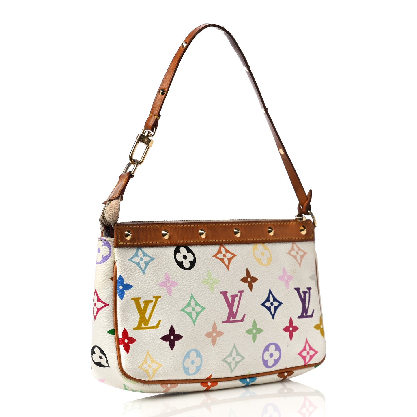 Monogram Multicolor Pochette Accessories White