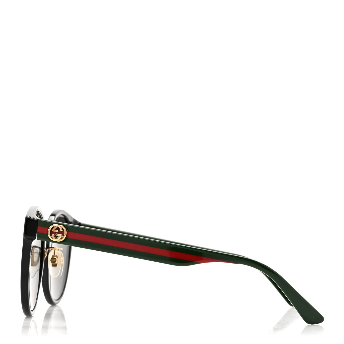 Acetate GG Web Round Eye Sunglasses GG0416SK Black