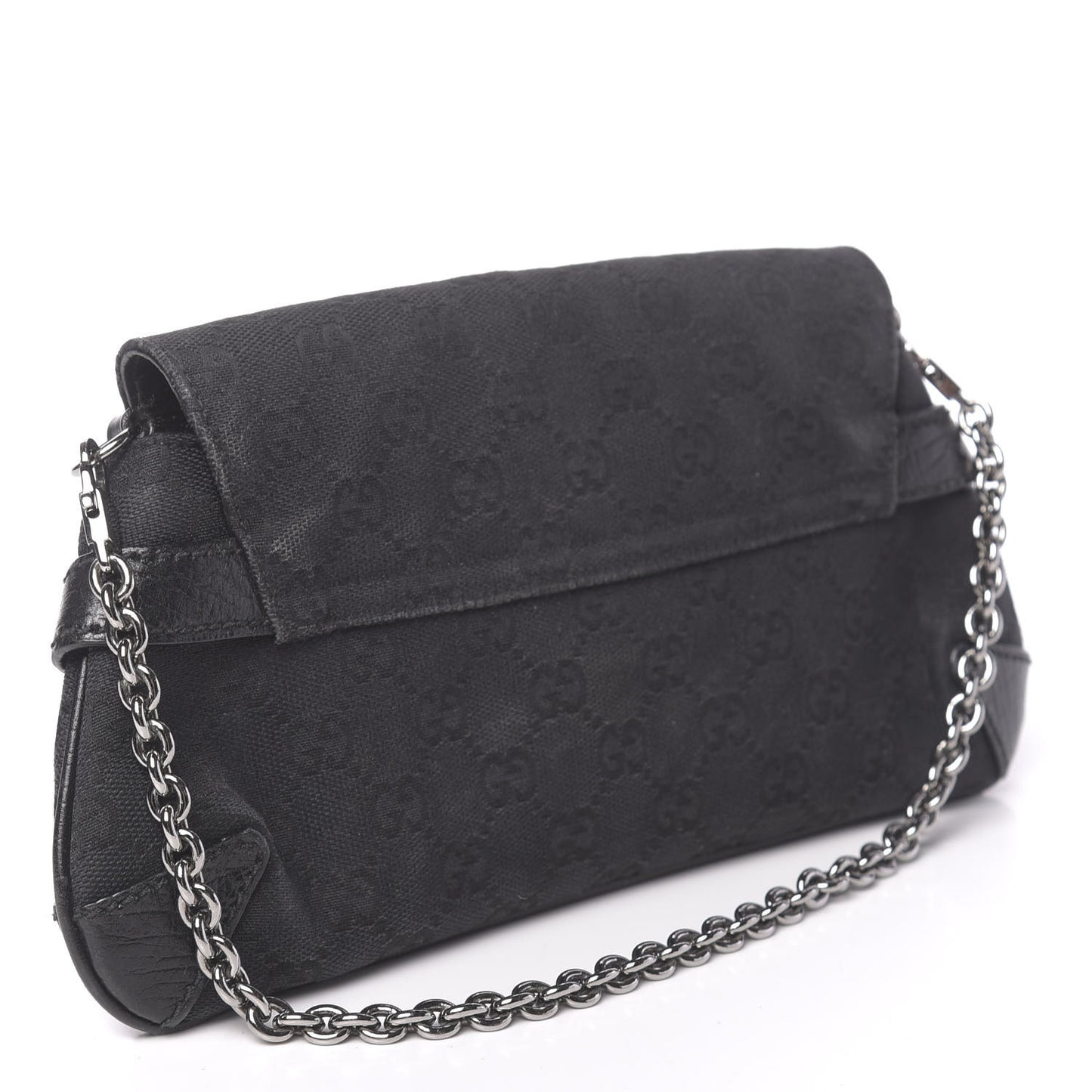 Monogram Horsebit Chain Clutch Black