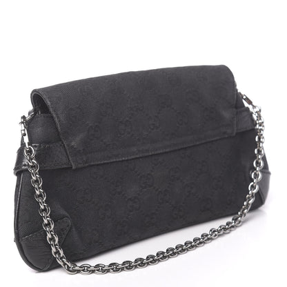 Gucci Monogram Horsebit Chain Clutch Black 3 of 13