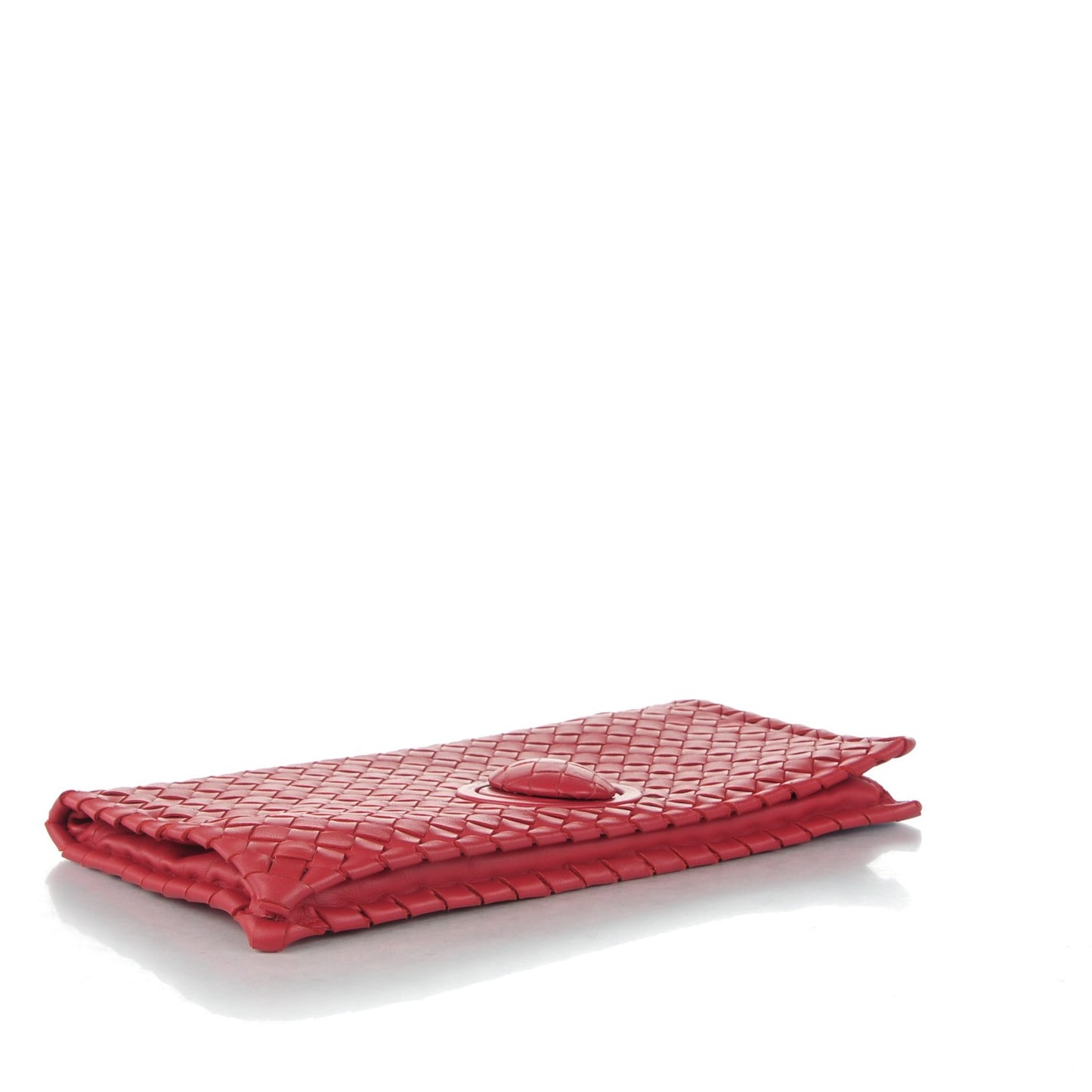 Nappa Intrecciato Turnlock Clutch Blood
