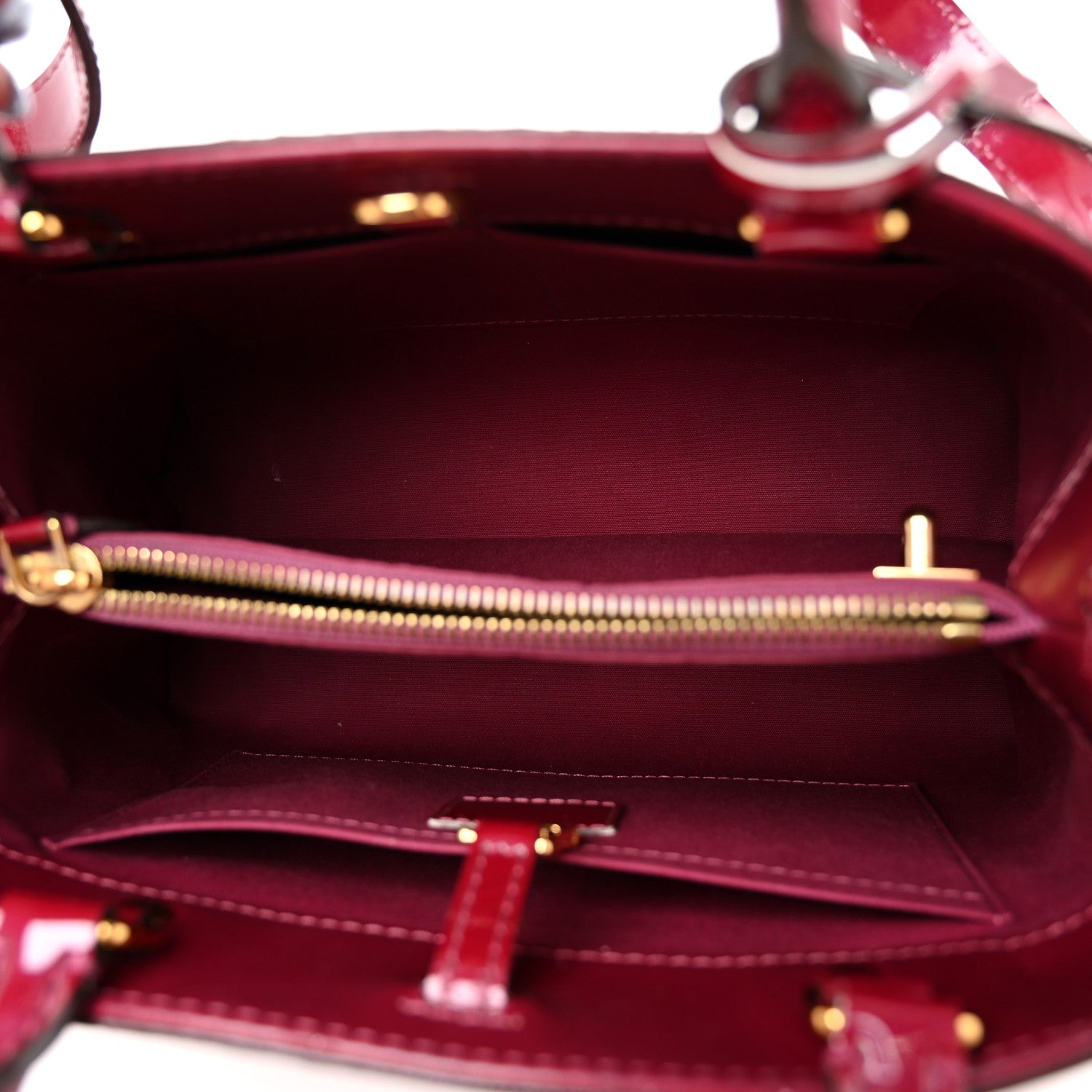 Louis Vuitton Vernis Montaigne BB Magenta 5 of 9