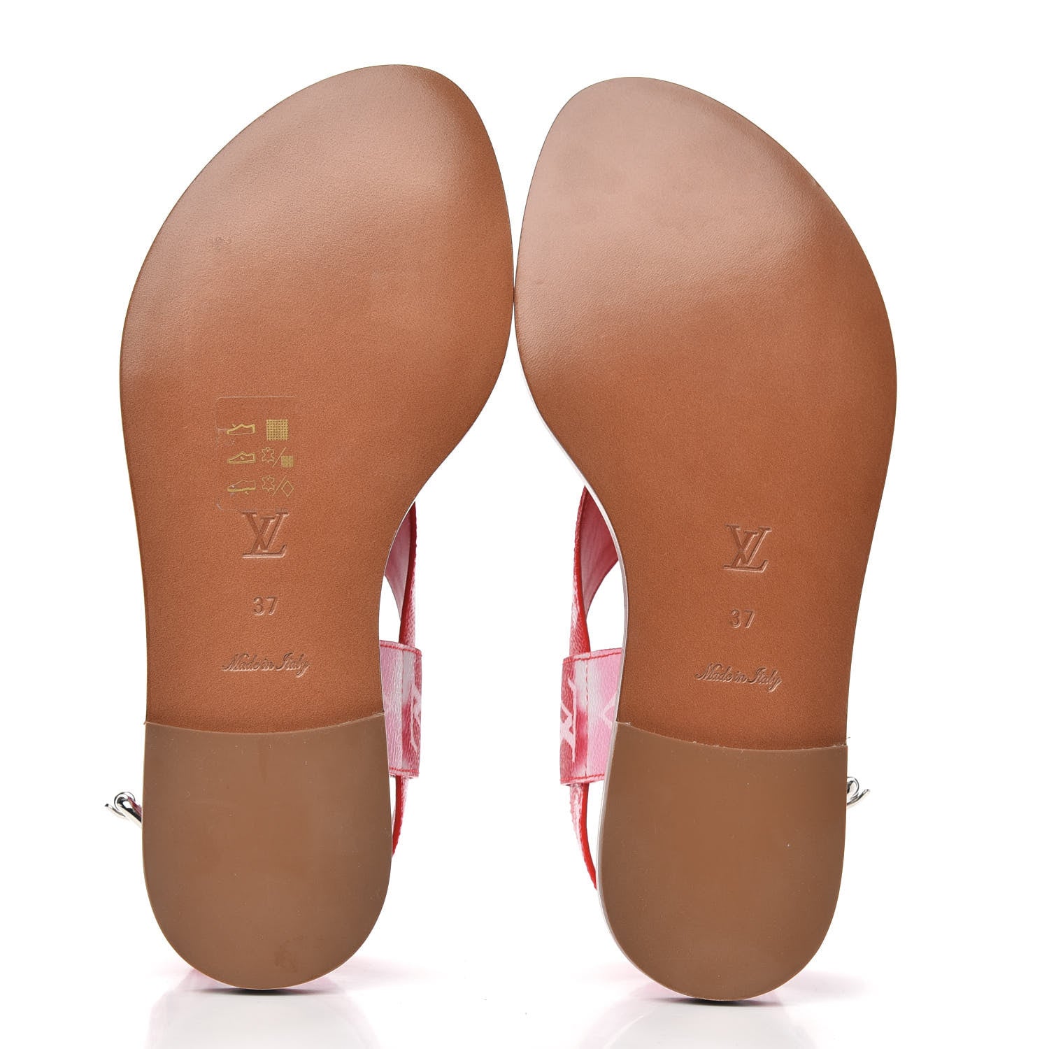 Louis Vuitton Monogram Escale Palma Flat Sandals 37 Rouge 5 of 8