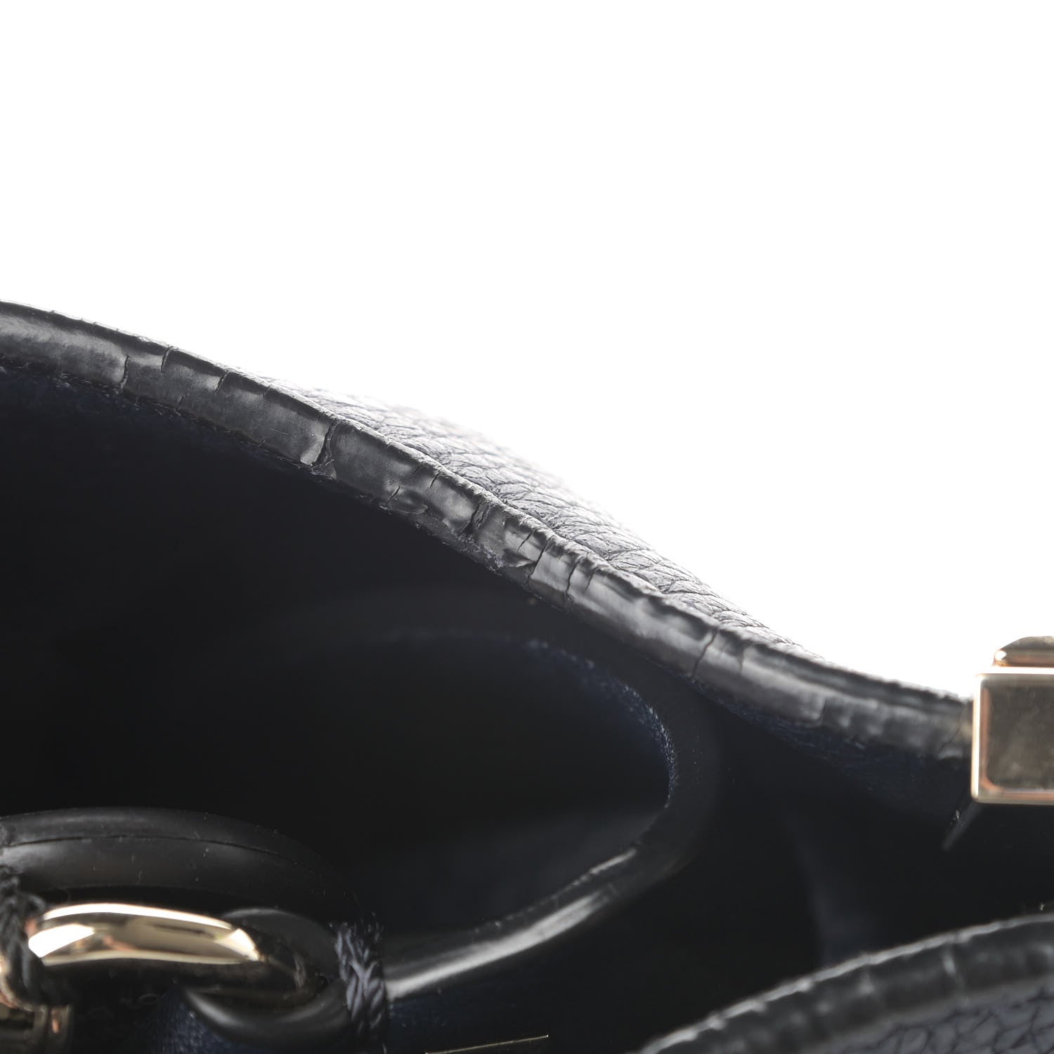 Valentino Garavani Pebbled Calfskin Mini Rockstud Flip-Lock Messenger Bag Marine 11 of 11
