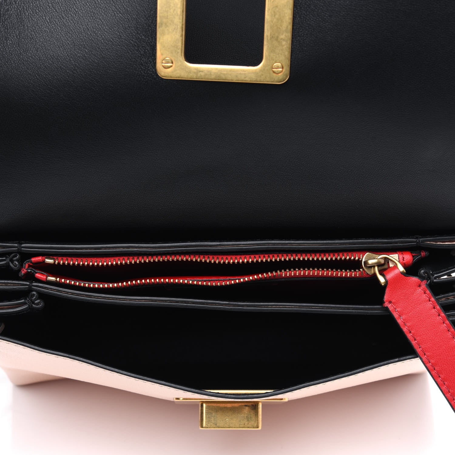 Valentino Garavani Smooth Calfskin Small VRing Crossbody Bag Rose Cannelle Light Ivory Cerise 4 of 23