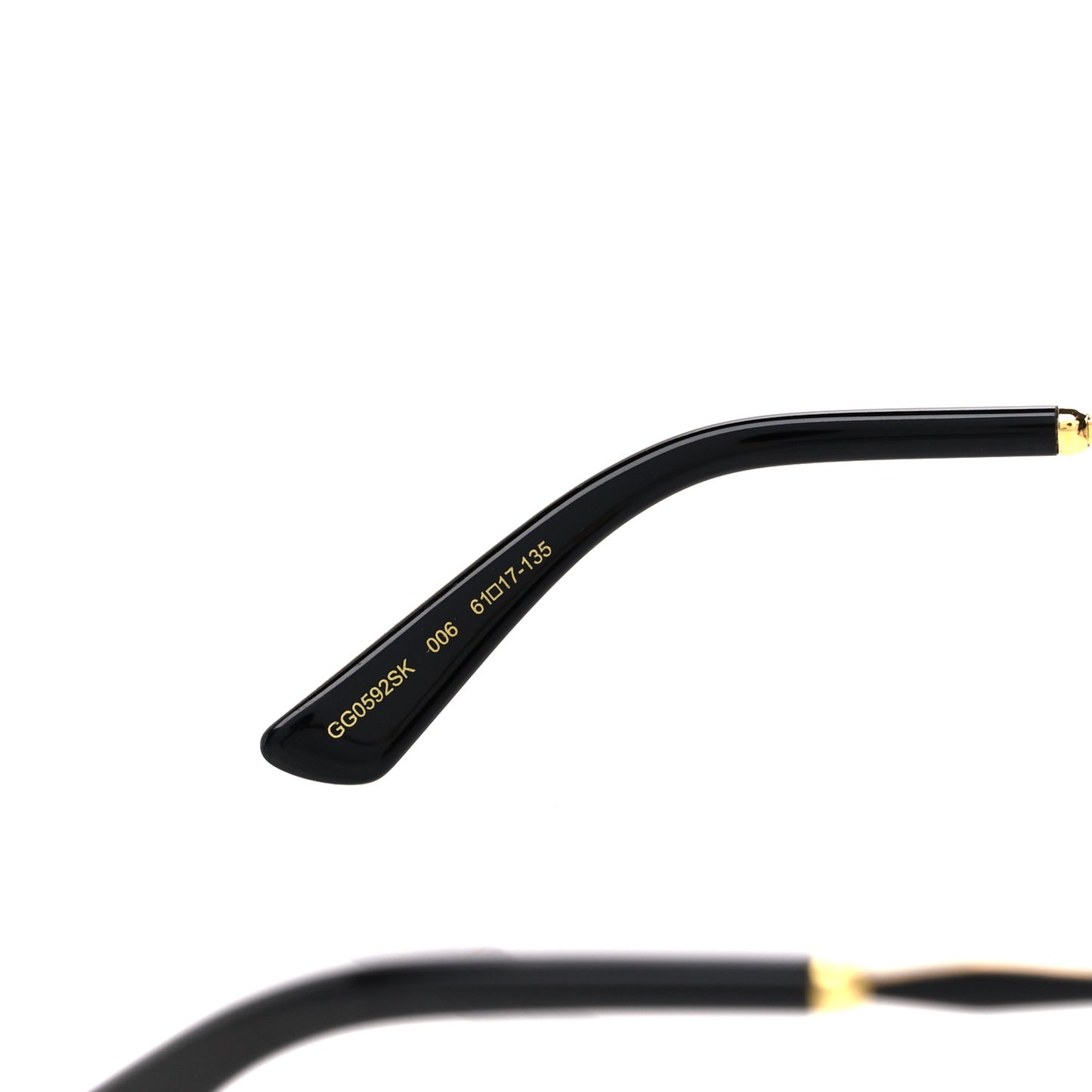 Acetate Metal Square Glasses GG0592SK Black