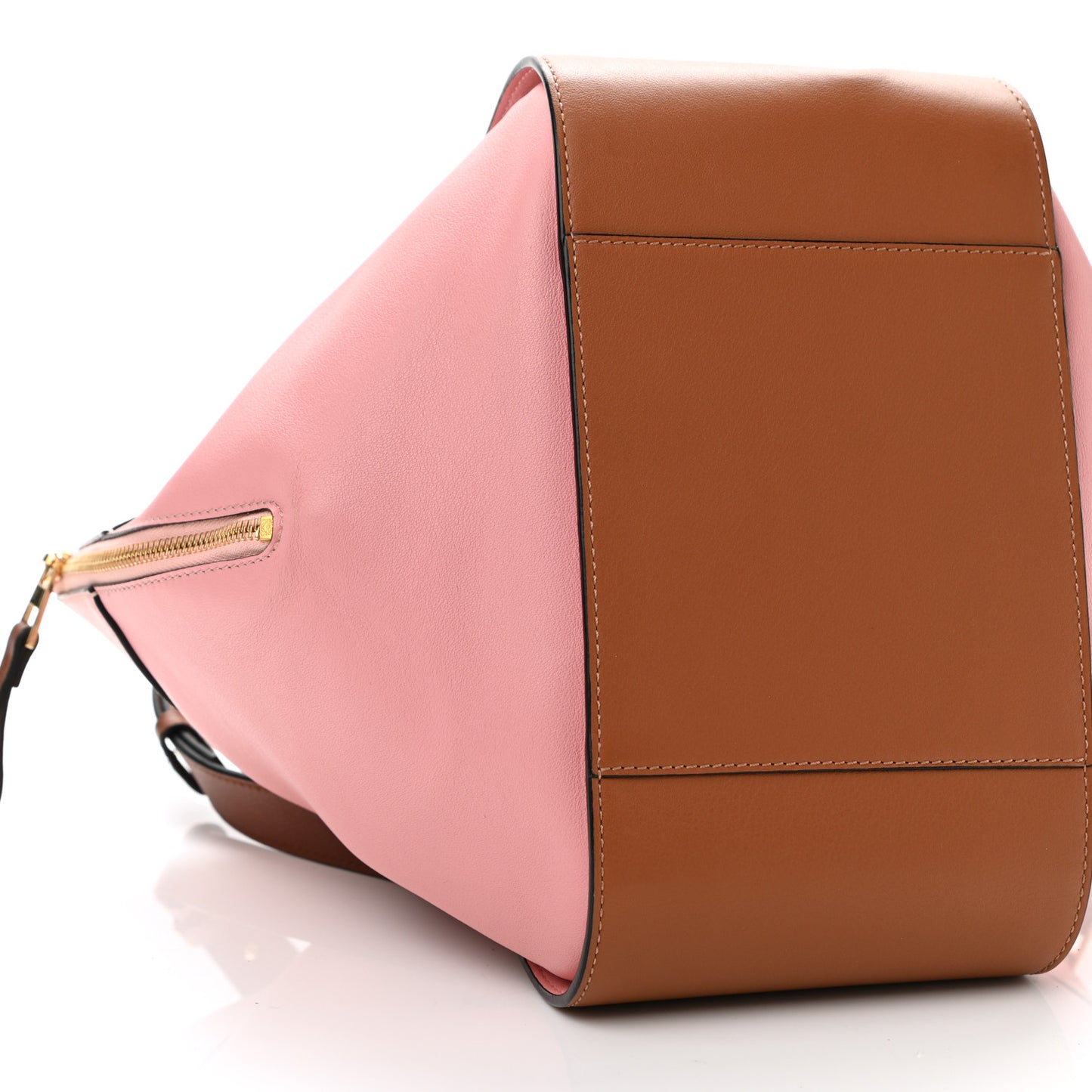 Calfskin Small Hammock Shoulder Bag Pastel Pink Tan