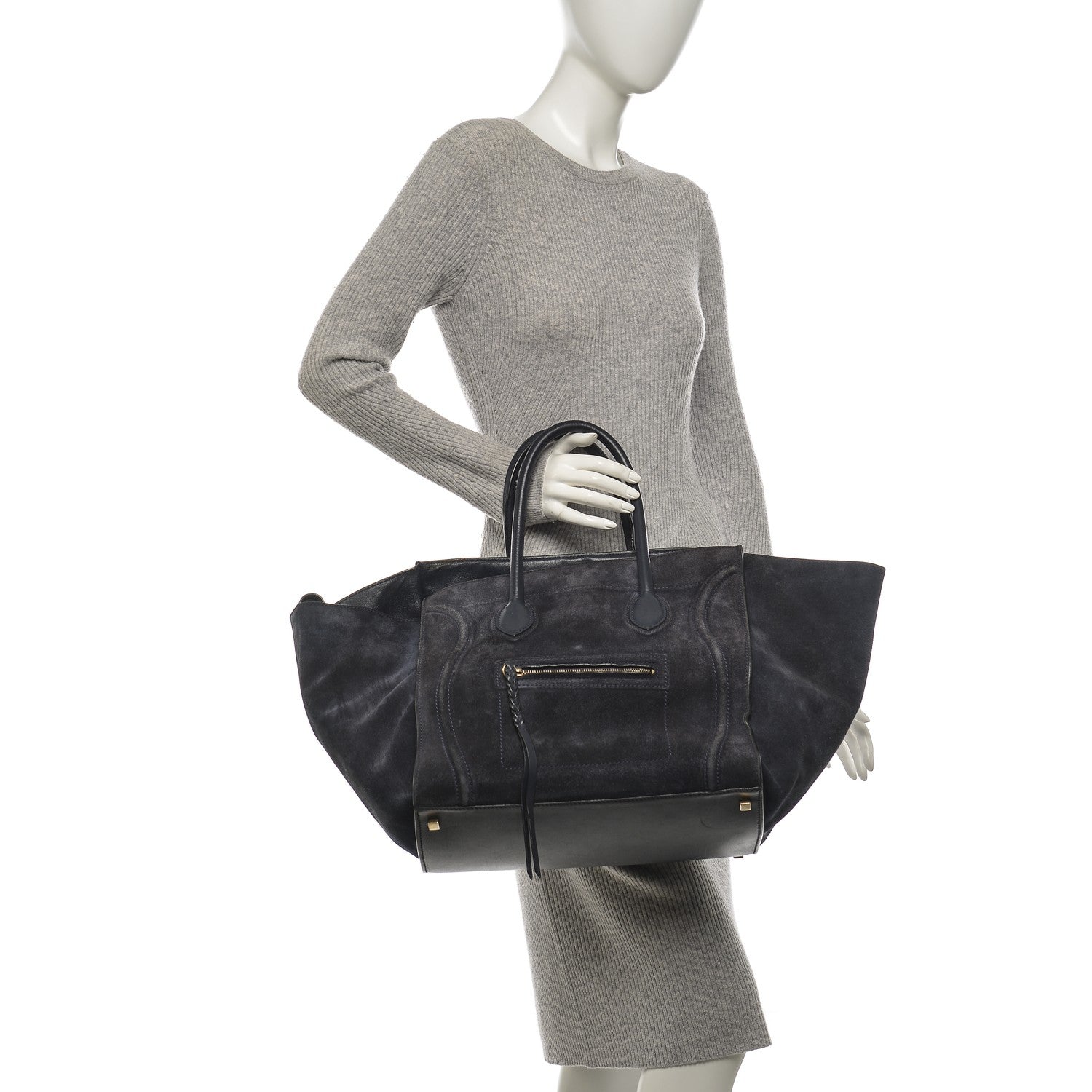 Celine Suede Large Phantom Luggage Midnight 2 of 17