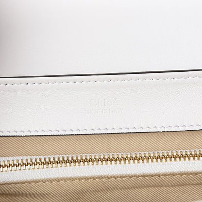 Chloe Calfskin Crocodile Embossed Small C Double Carry Brilliant White 6 of 12
