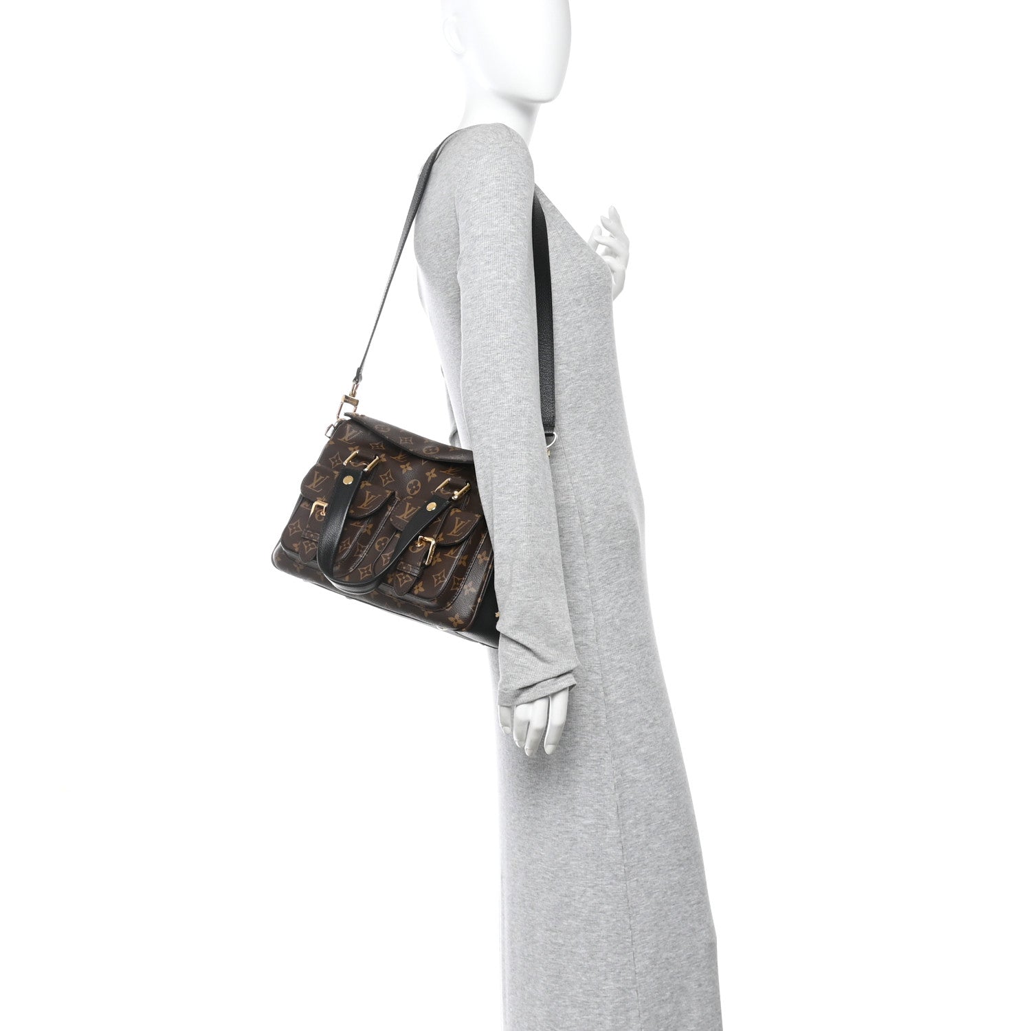 Louis Vuitton Monogram Manhattan NM Black 2 of 9