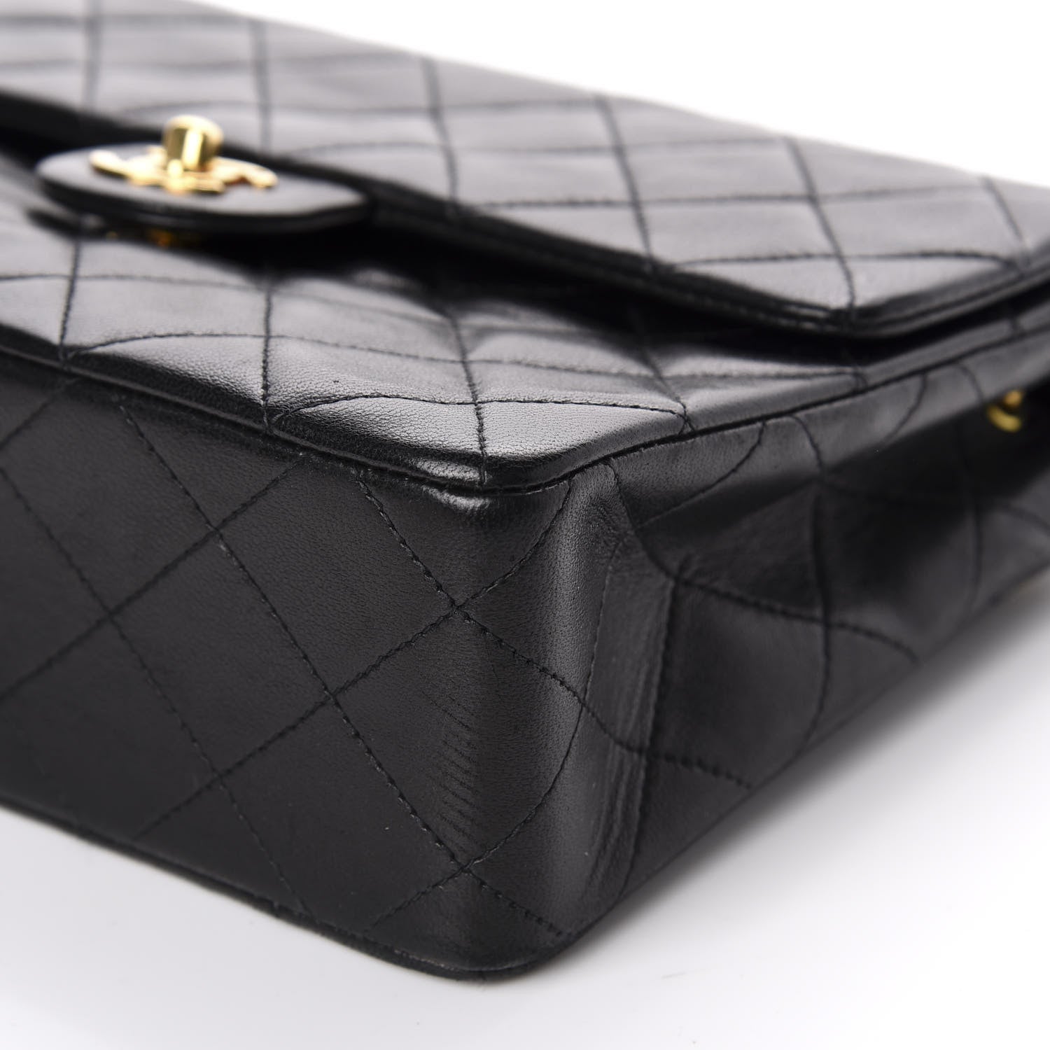 Chanel Lambskin Quilted Mini Square Flap Black 7 of 11
