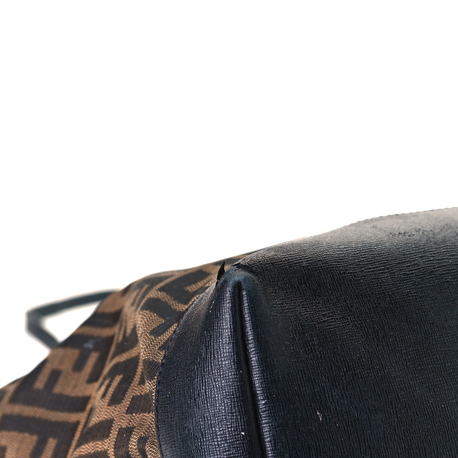 Fendi Zucca Vitello Elite Medium Roll Tote Tobacco Black 13 of 20