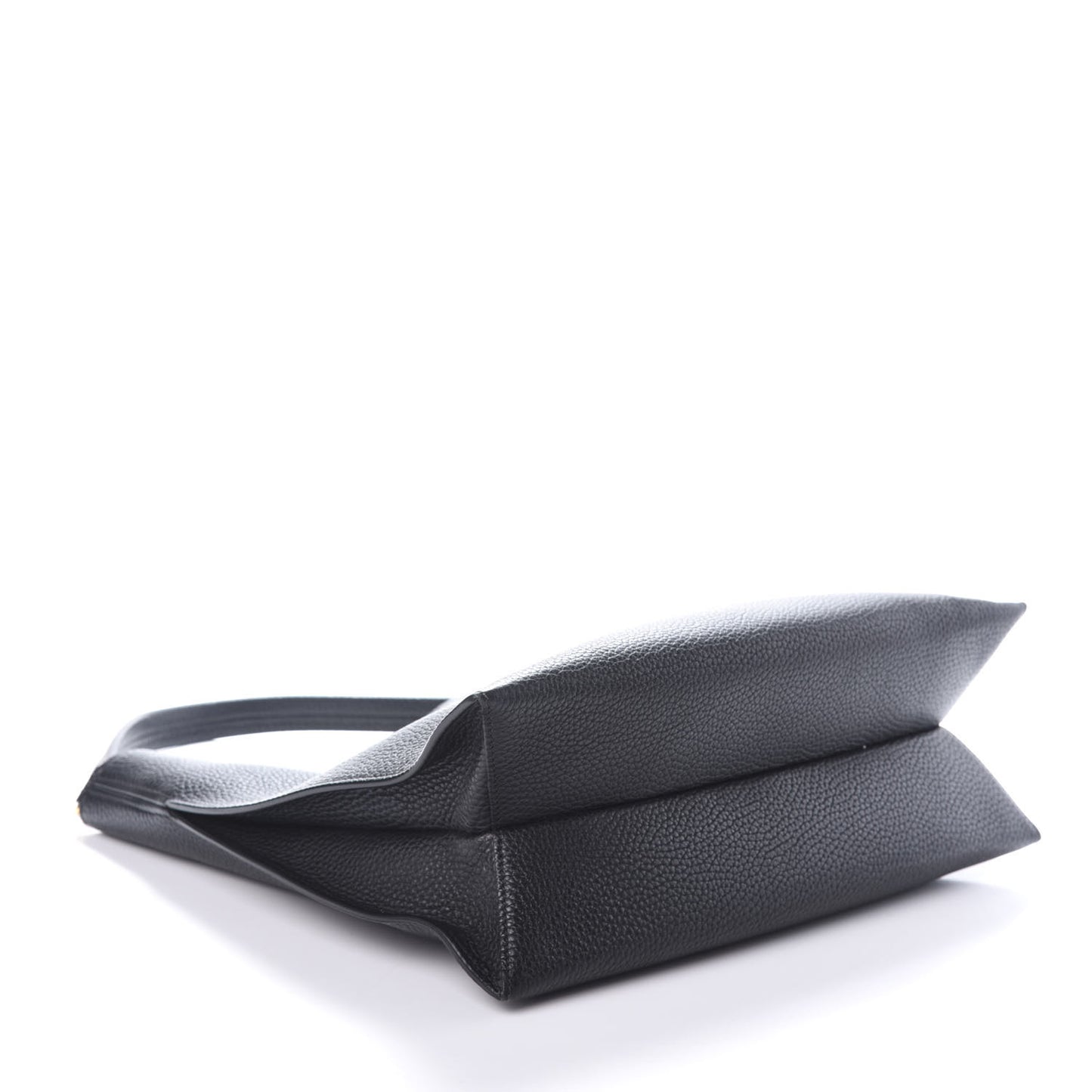 Pebbled Calfskin Small Alix Padlock Zip Hobo Bag Black
