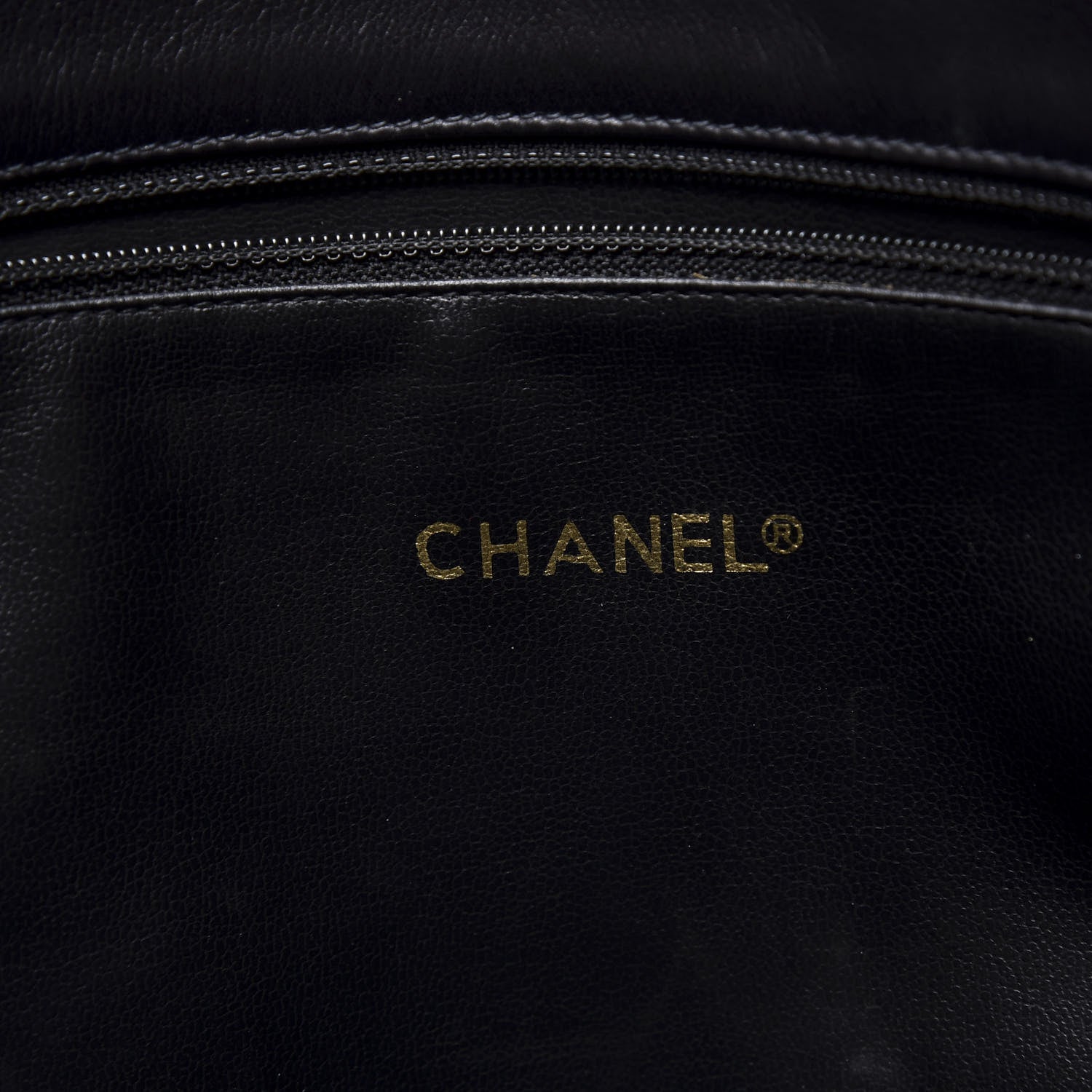 Chanel Lambskin Quilted Shopping Tote Black 7 of 9