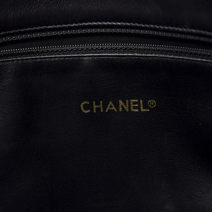 Chanel Lambskin Quilted Shopping Tote Black 7 of 9