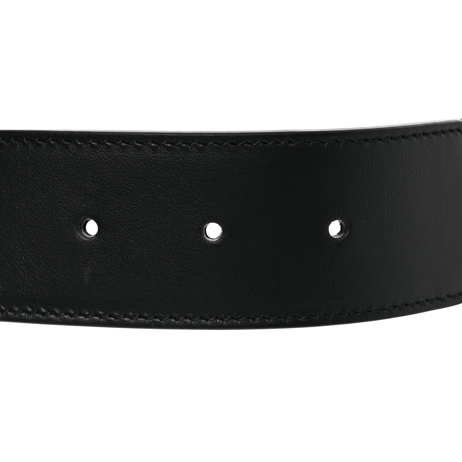 Gucci GG Supreme Monogram Matte Plutone Calfskin Double G 40mm Belt 85 34 Beige Ebony Black 3 of 5