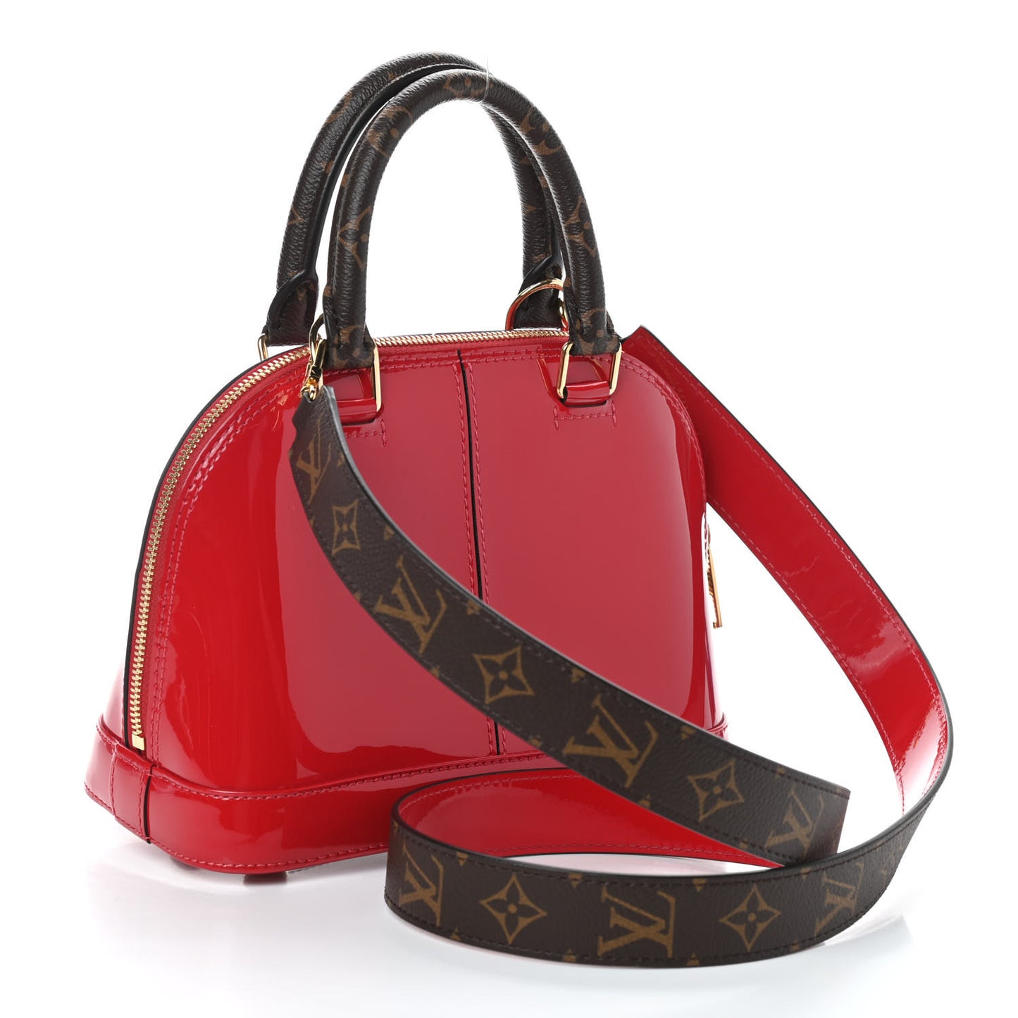 Patent Monogram Alma BB Scarlet