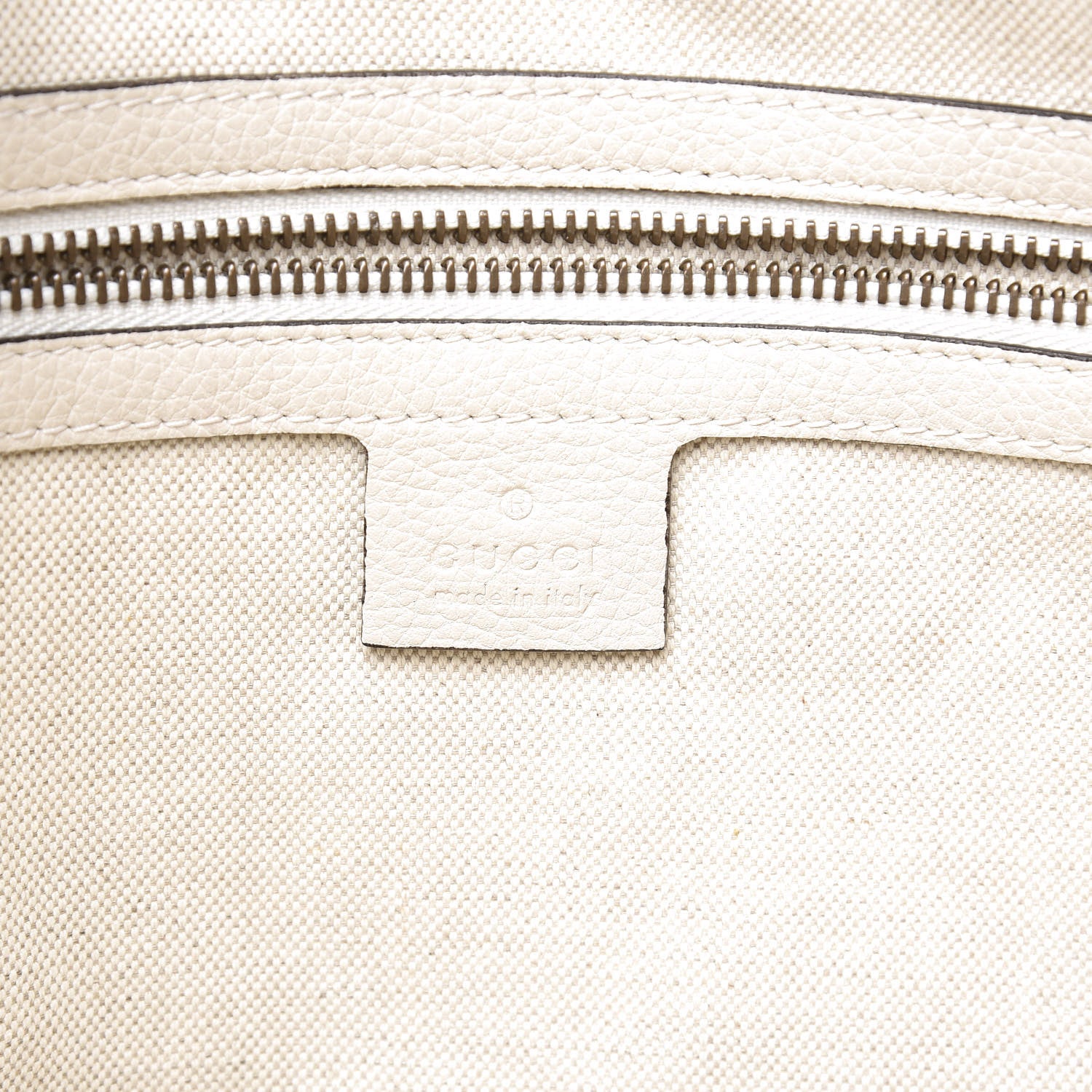 Gucci Grained Calfskin Logo Half Moon Hobo White 7 of 10