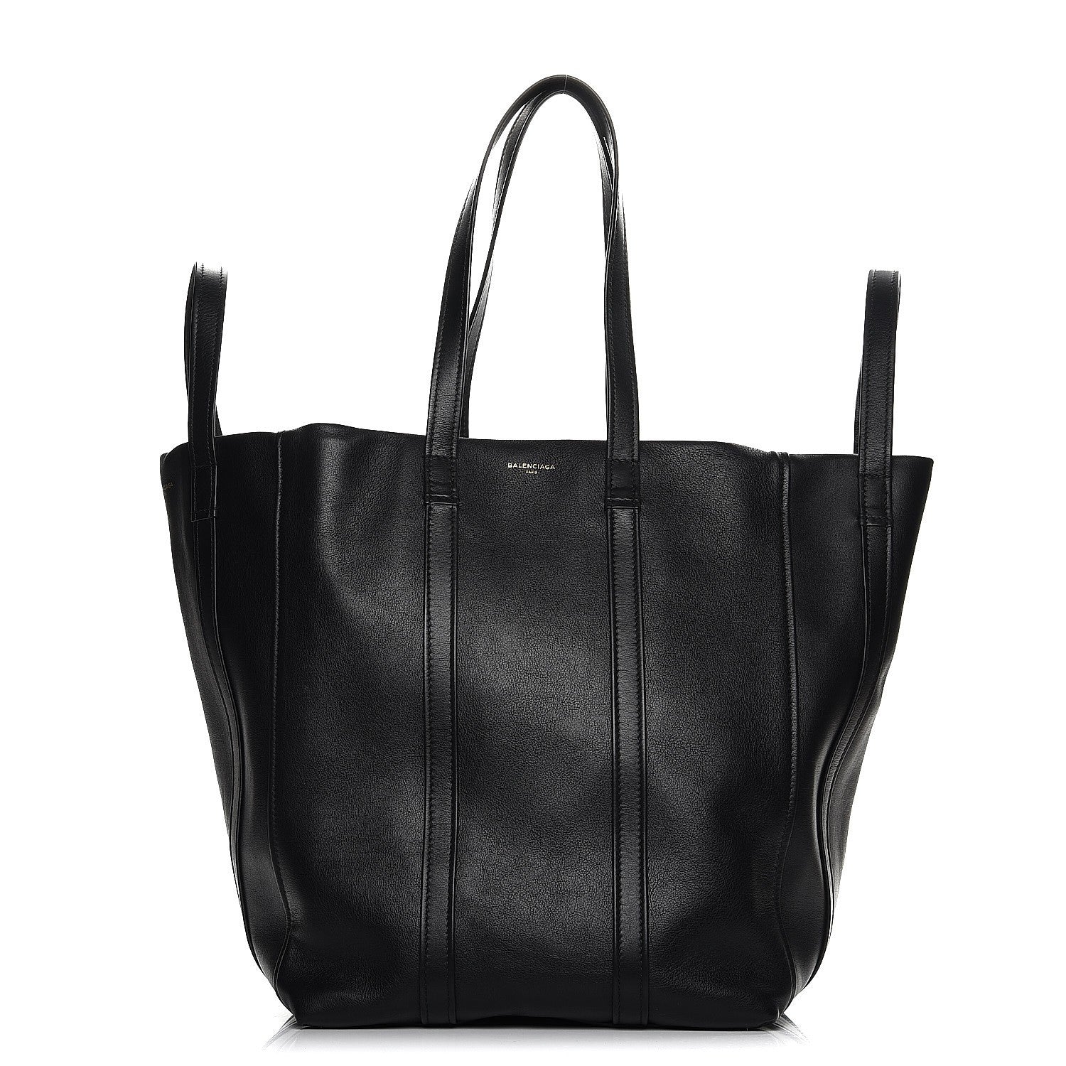 Balenciaga Calfskin Large Laundry Cabas Tote Black 1 of 10