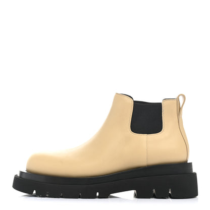 Bottega Veneta Calfskin The Lug Chelsea 55mm Cropped Boots 39 Cane Sugar 1 of 8