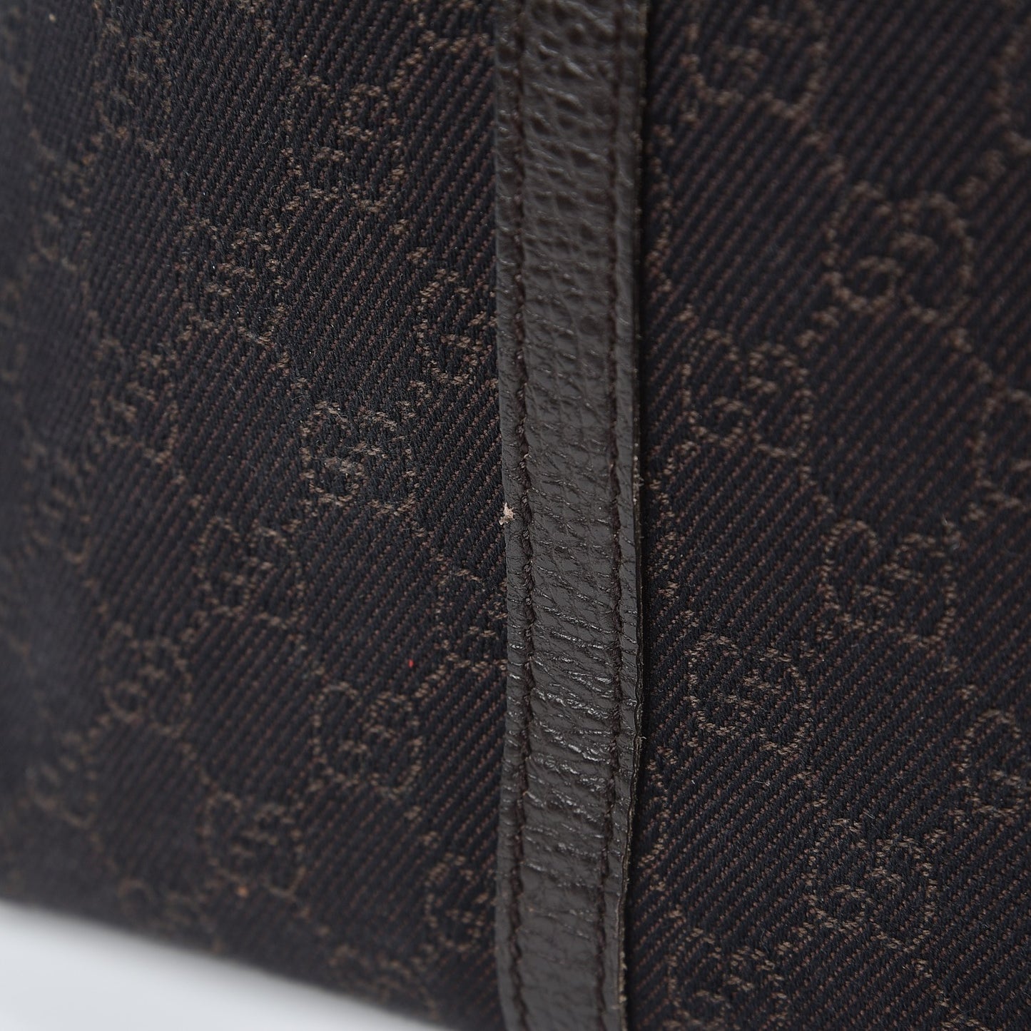 Denim Dollar Calfskin GG Monogram Large Joy Tote Brown