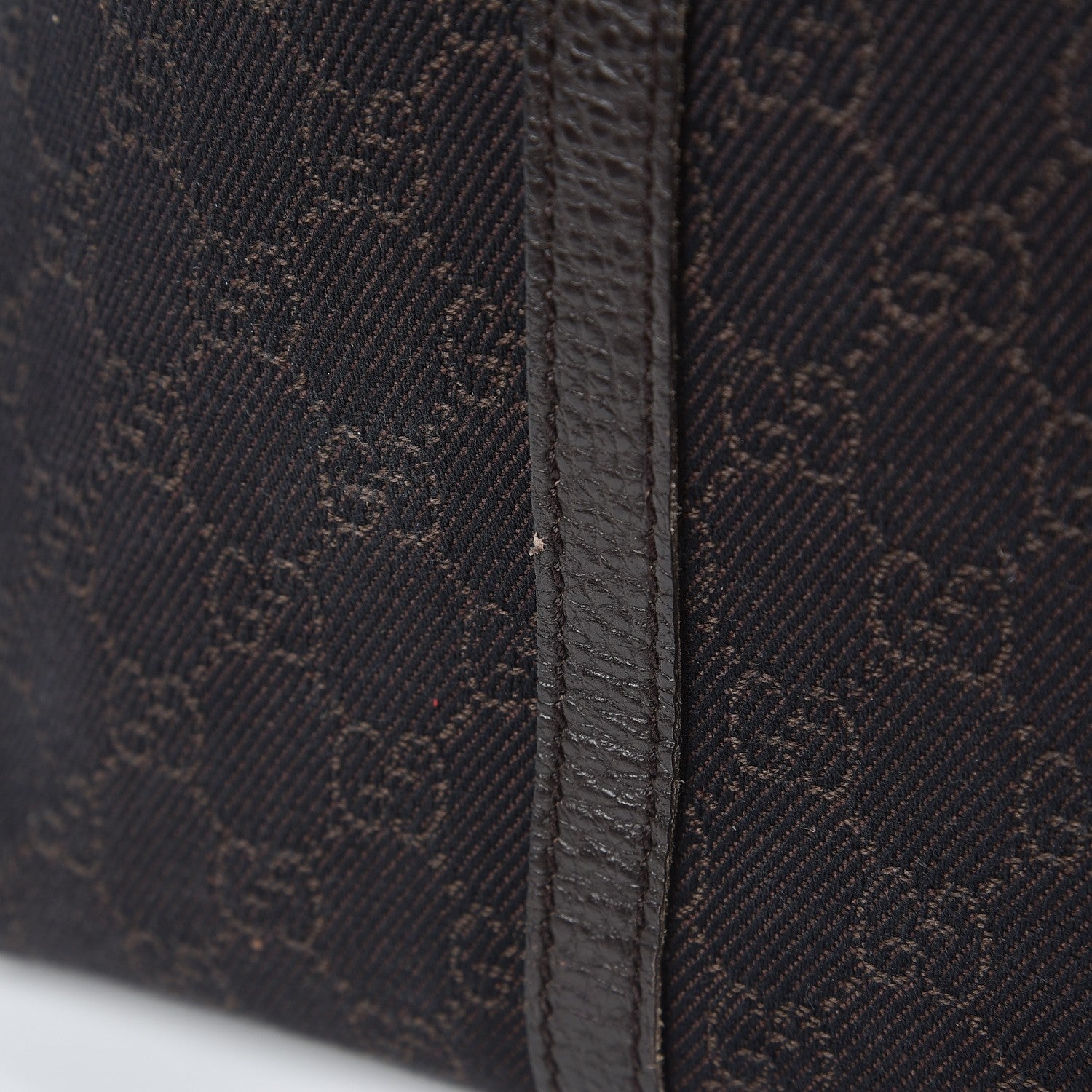 Gucci Denim Dollar Calfskin GG Monogram Large Joy Tote Brown 14 of 14