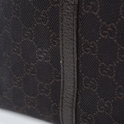 Gucci Denim Dollar Calfskin GG Monogram Large Joy Tote Brown 14 of 14