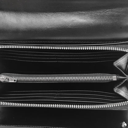 Alexander Wang Calfskin Prisma Skeletal Envelope Wallet Clutch Black 5 of 12