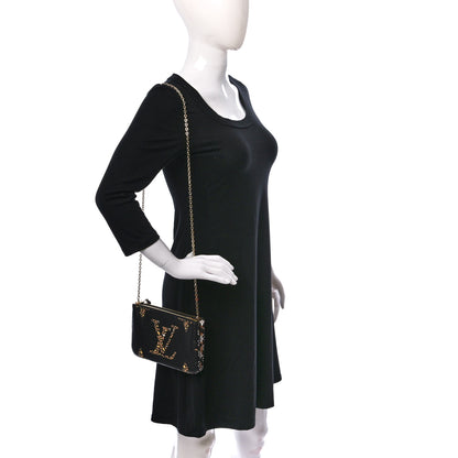 Louis Vuitton Monogram Giant Jungle Pochette Double Zip Black 2 of 9