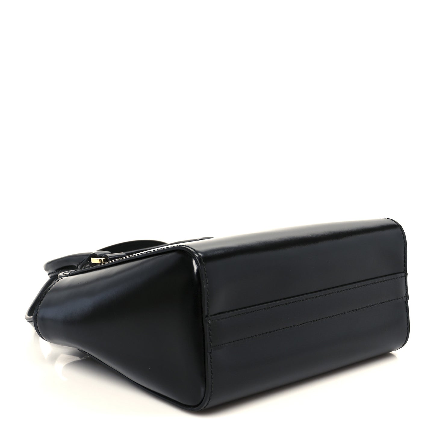 Brushed Calfskin Mini Zippered Crossbody Tote Black