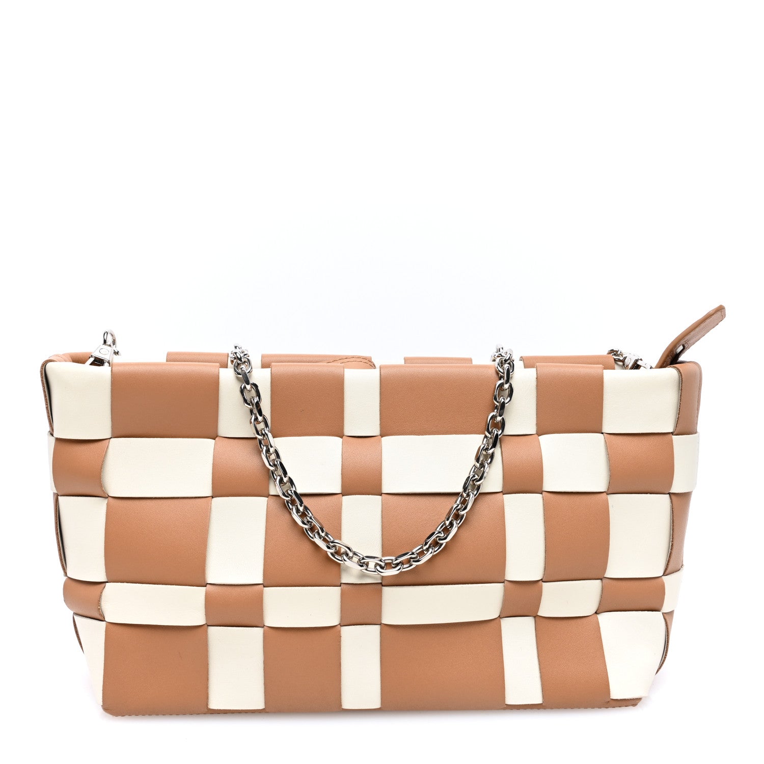 3.1 Phillip Lim Calfskin Odita Lattice Pouch Camel White 1 of 9