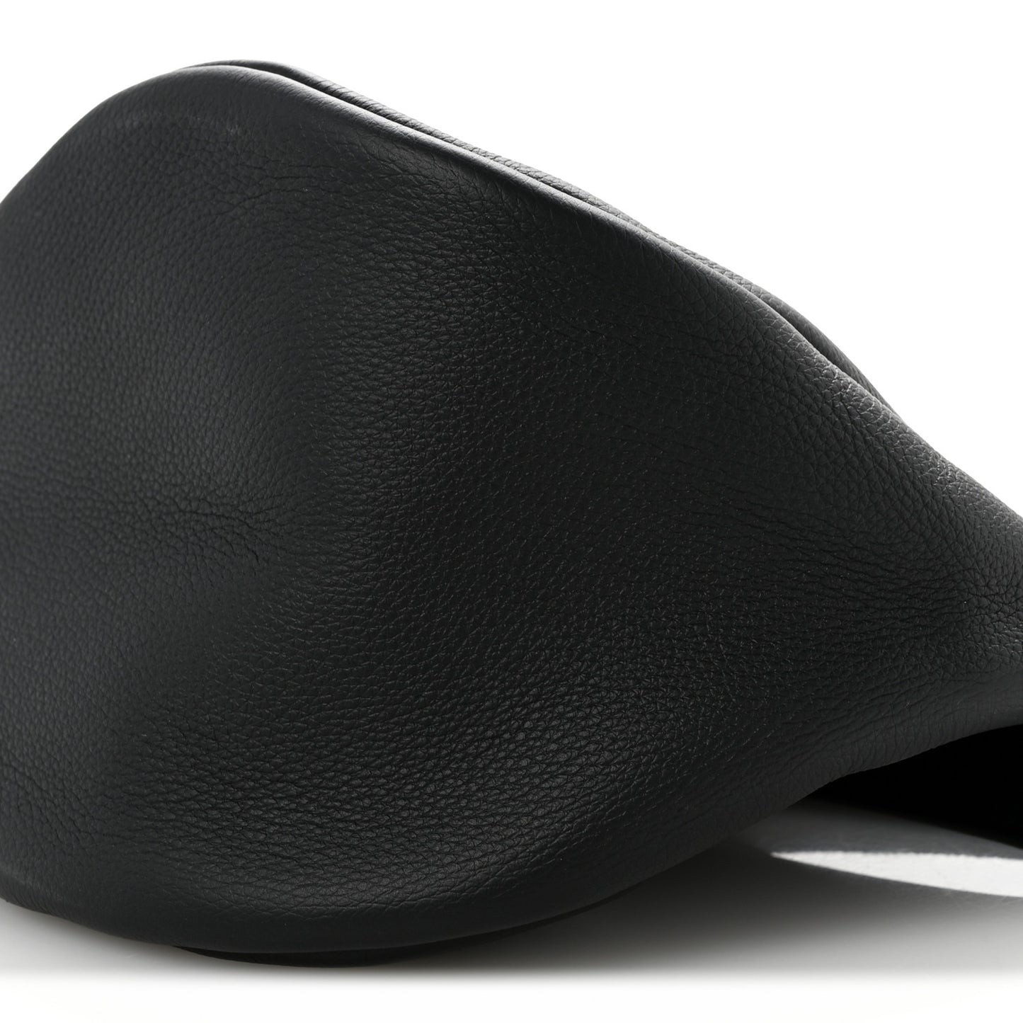 Grained Calfskin Large Slouchy Banana Bag Black