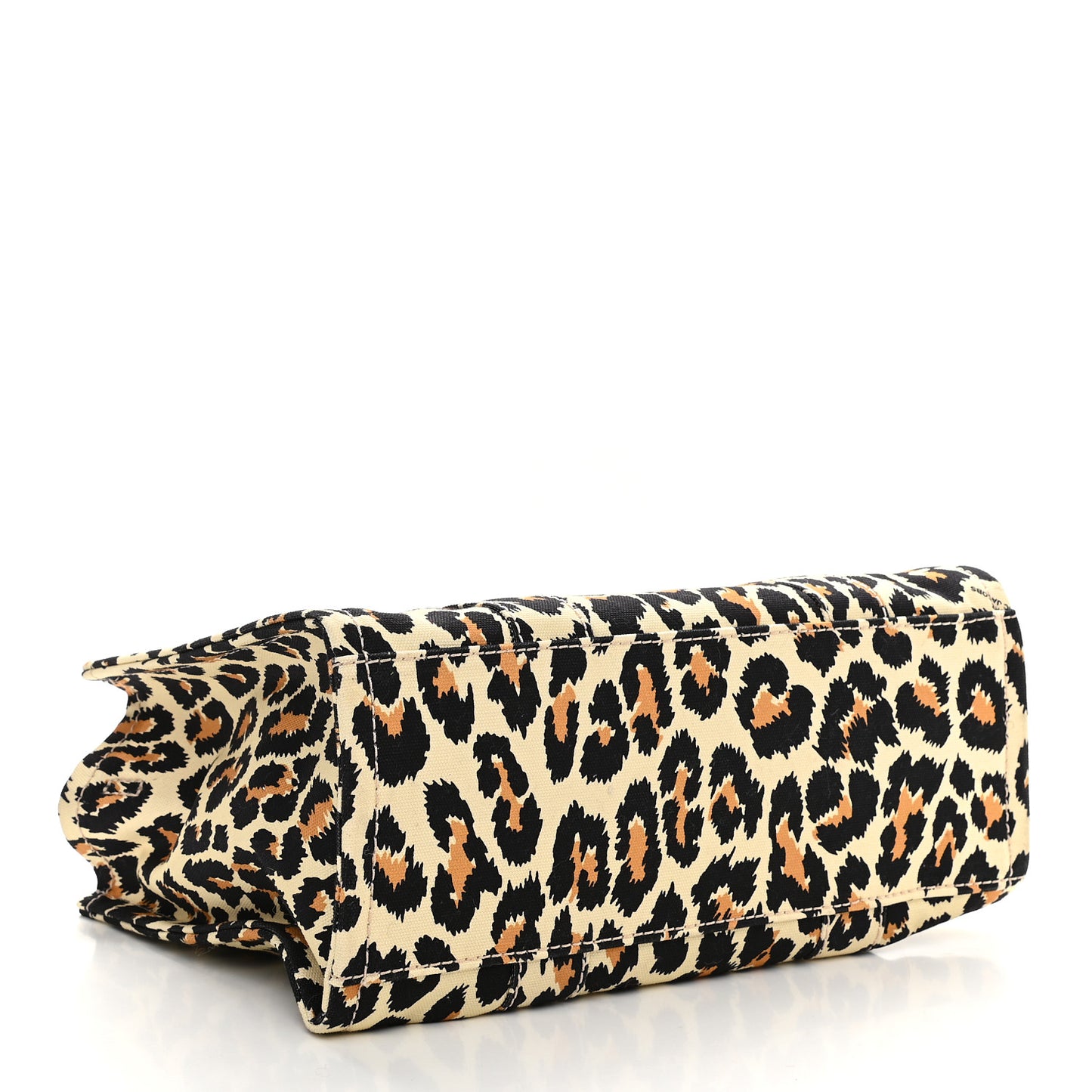 Cotton Canvas Leopard Print Medium The Traveler Tote Bag