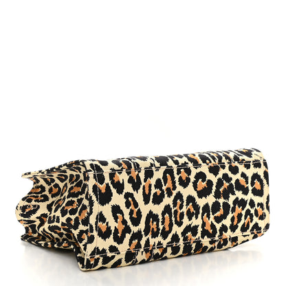 Marc Jacobs Cotton Canvas Leopard Print Medium The Traveler Tote Bag 4 of 9