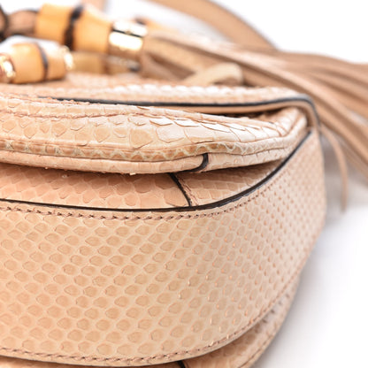 Gucci Python Small New Bamboo Top Handle Bag Beige 13 of 16