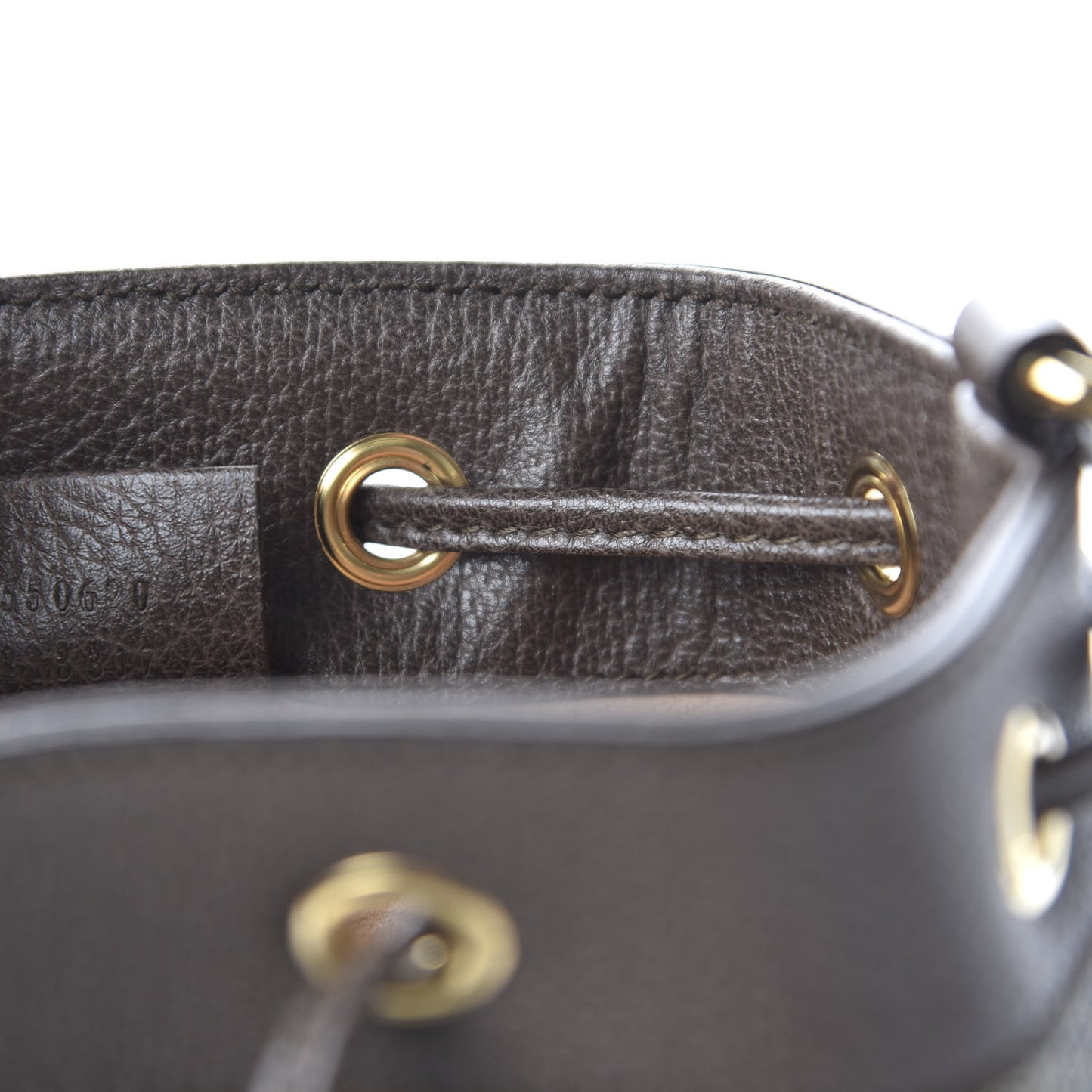 GG Supreme Monogram Web Mini Ophidia Bucket Bag Brown