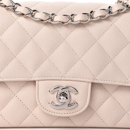 Chanel Caviar Quilted Mini Rectangular Flap Light Beige 10 of 10