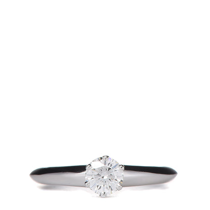 Tiffany Platinum Diamond .38ct Engagement Ring 48 4.5 1 of 6