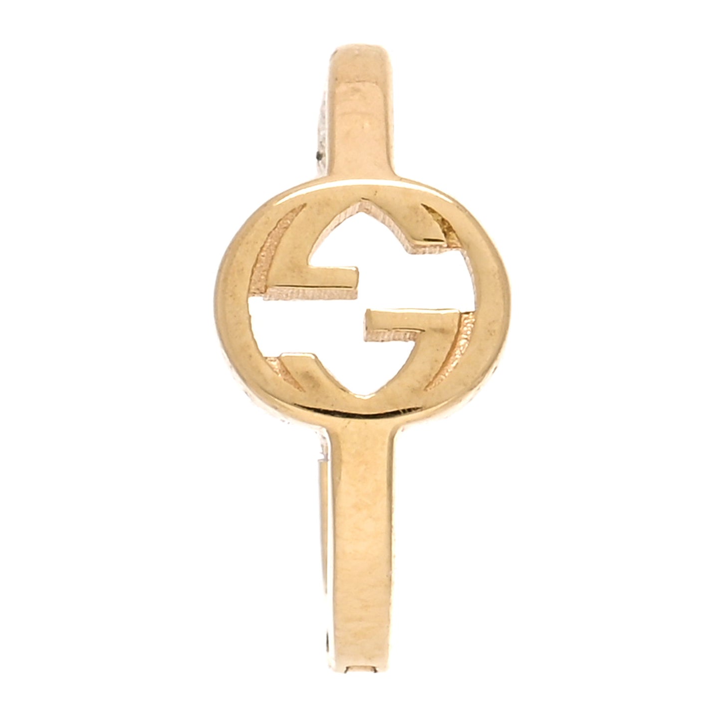 18K Yellow Gold Interlocking G Single Hoop Earring