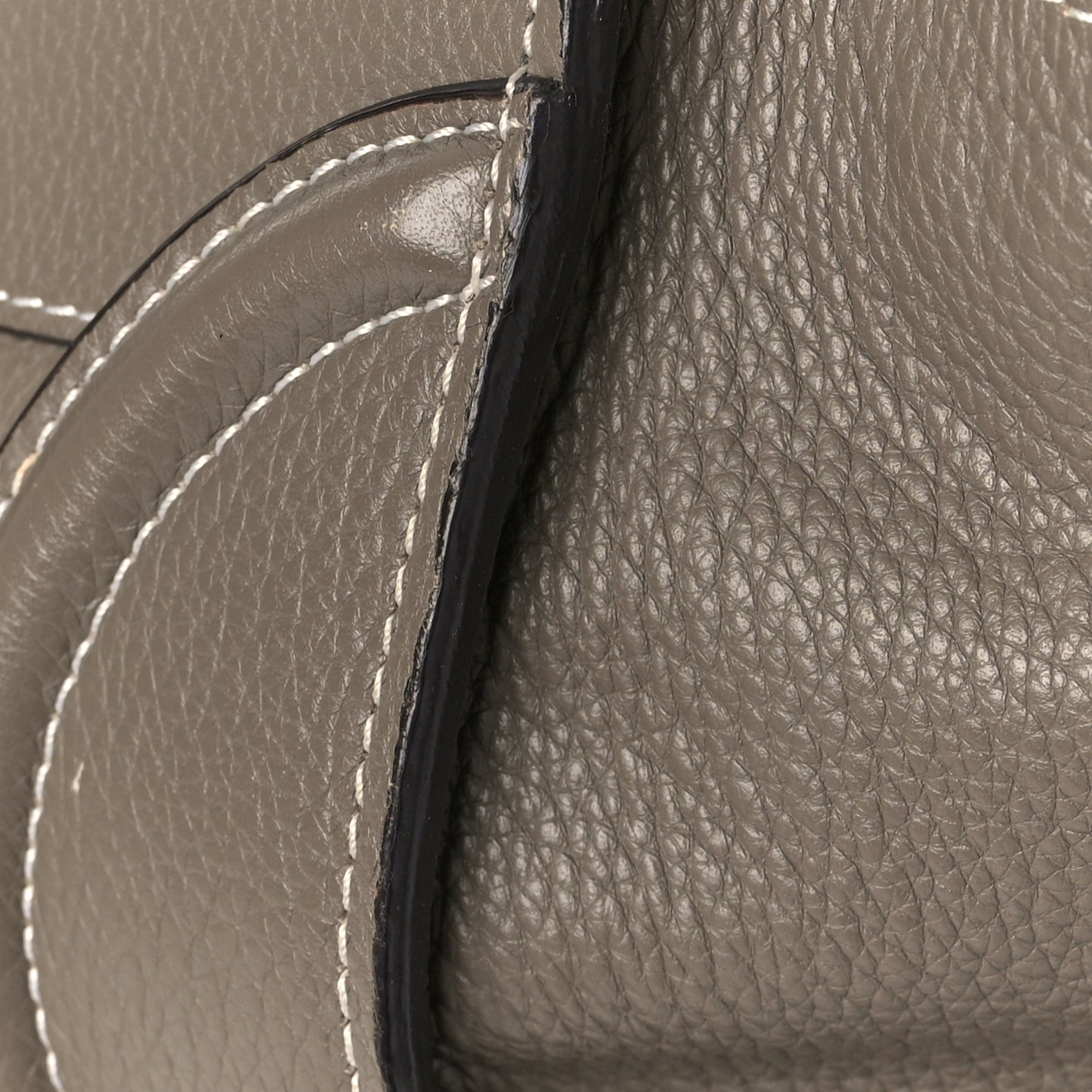 Drummed Calfskin Mini Luggage Bag Souris