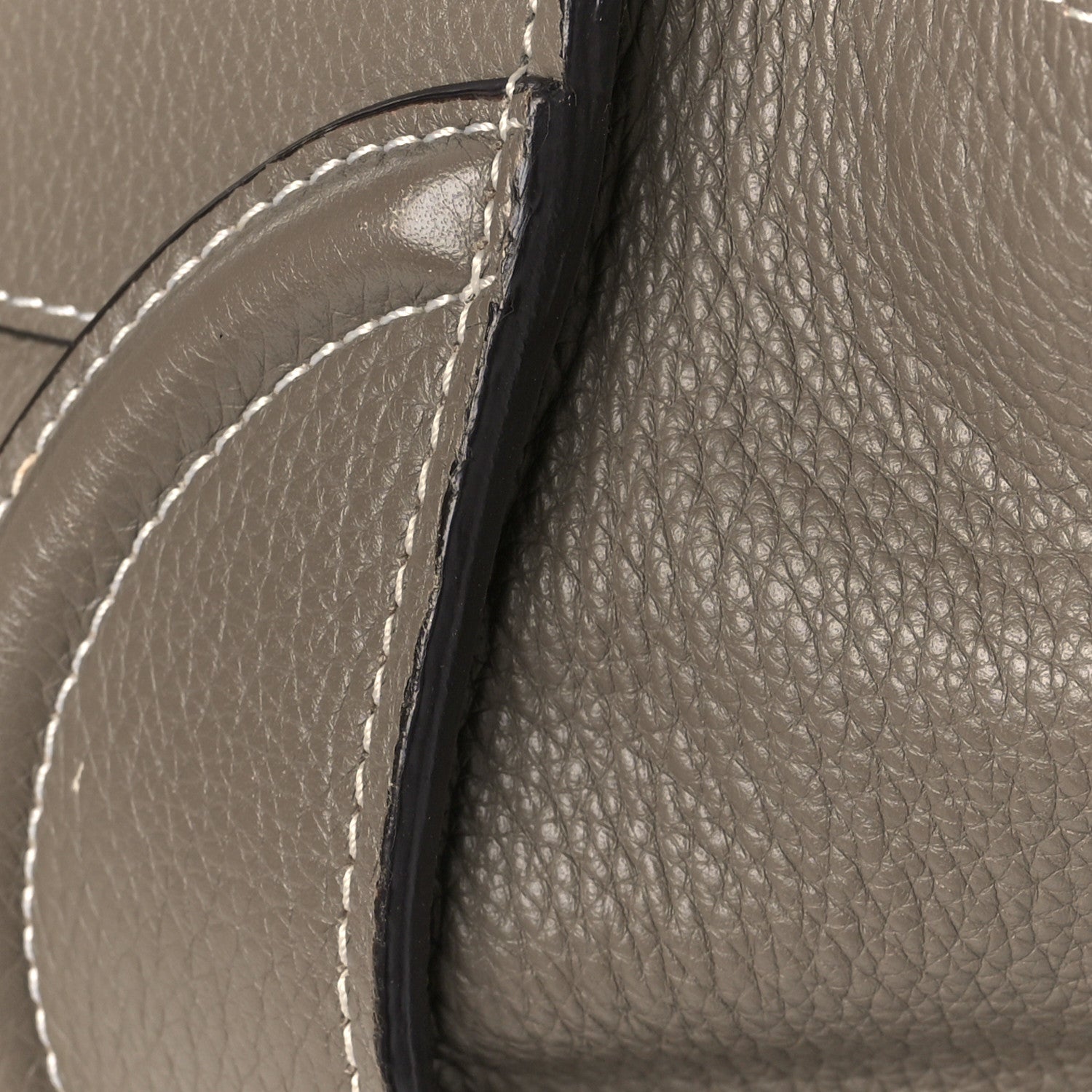 Celine Drummed Calfskin Mini Luggage Bag Souris 7 of 11
