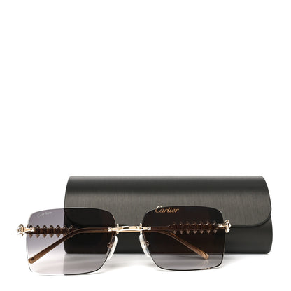 Cartier Clash De Cartier Square Sunglasses CT0545S Grey Gold 7 of 7
