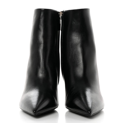 Saint Laurent Santiago Russo Kate 85 Zip Bootie 38.5 Black 2 of 9
